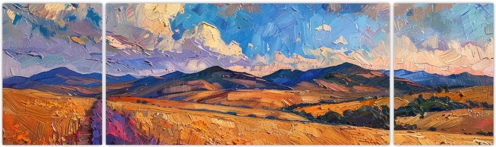 Obraz - Obraz olejny przedstawiający krajobraz (170x50 cm)