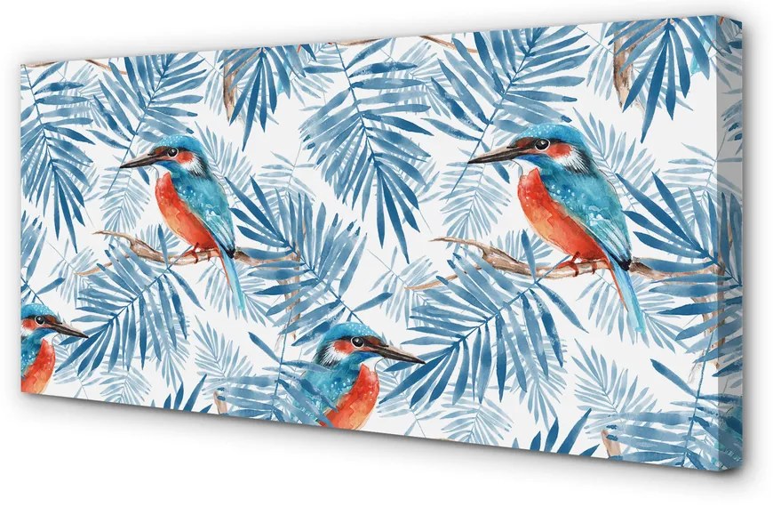 Duży obraz na płótnie Malowany Ptak na Gałęzi