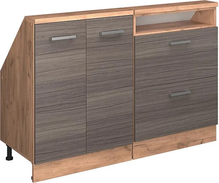 Szafka kuchenna na dach skośny szlachetna szarość 120x46x81.6 r-line