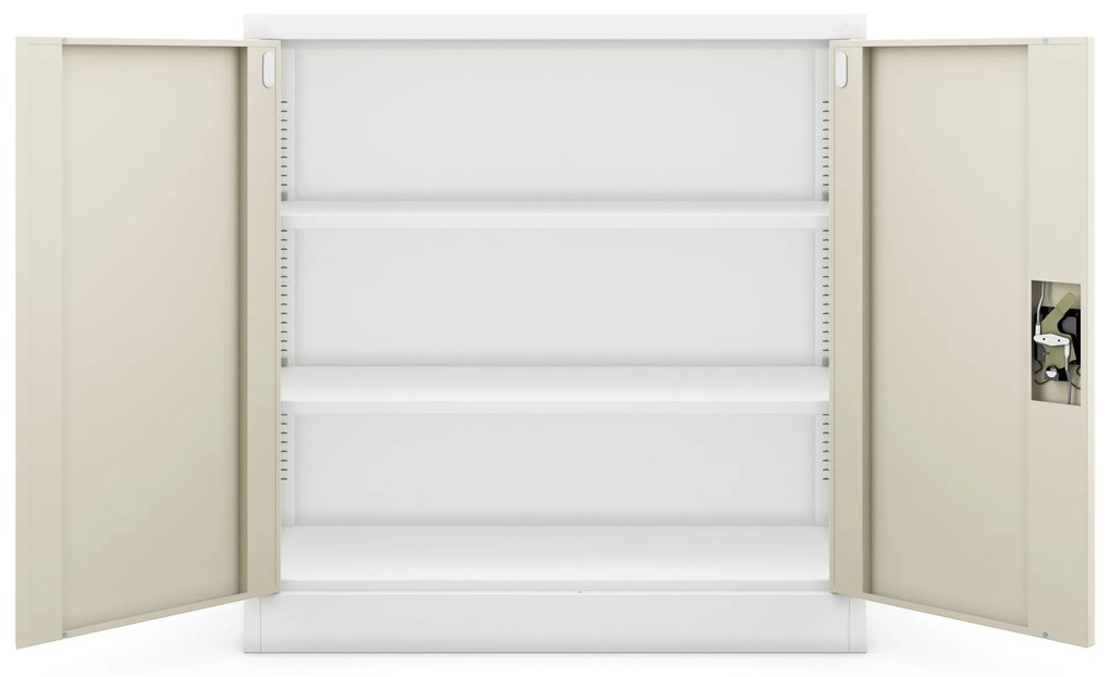 Szafka biurowa BEATA, 900 x 930 x 400 mm, Eco Design: biała/ dąb sonoma