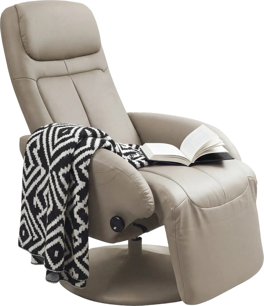 Rozkładany Obrotowy Fotel Wypoczynkowy Cappuccino R8-S12