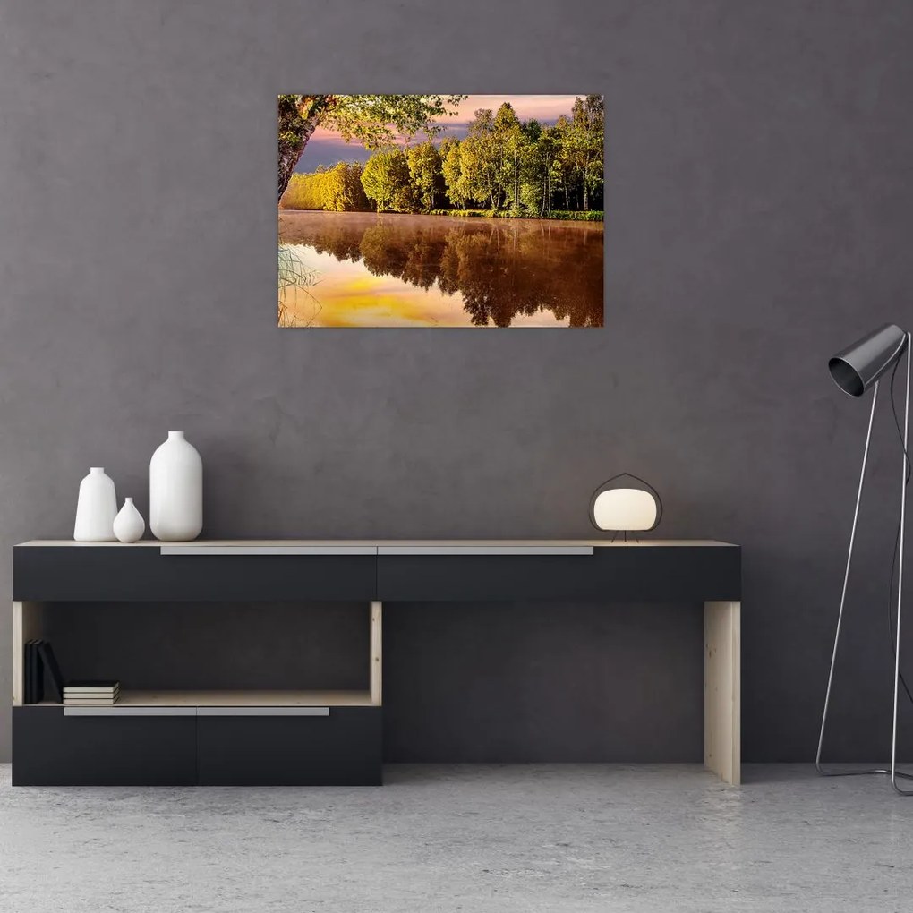 Obraz - Za rzeką (70x50 cm)