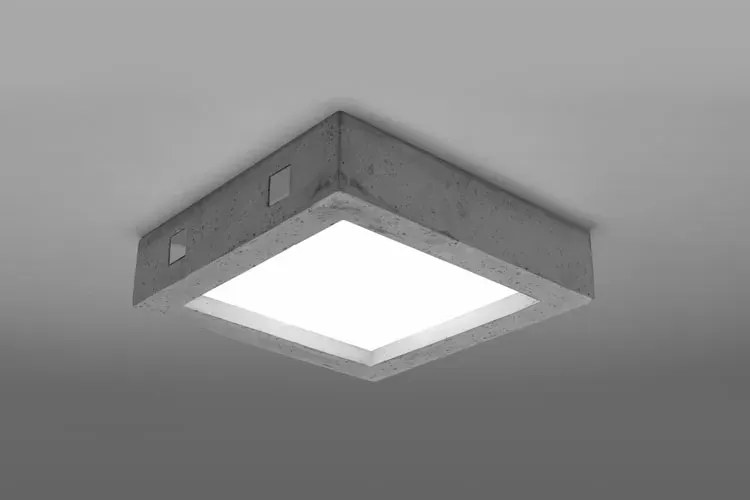 Kwadratowy plafon betonowy loft - S182-Rosetta