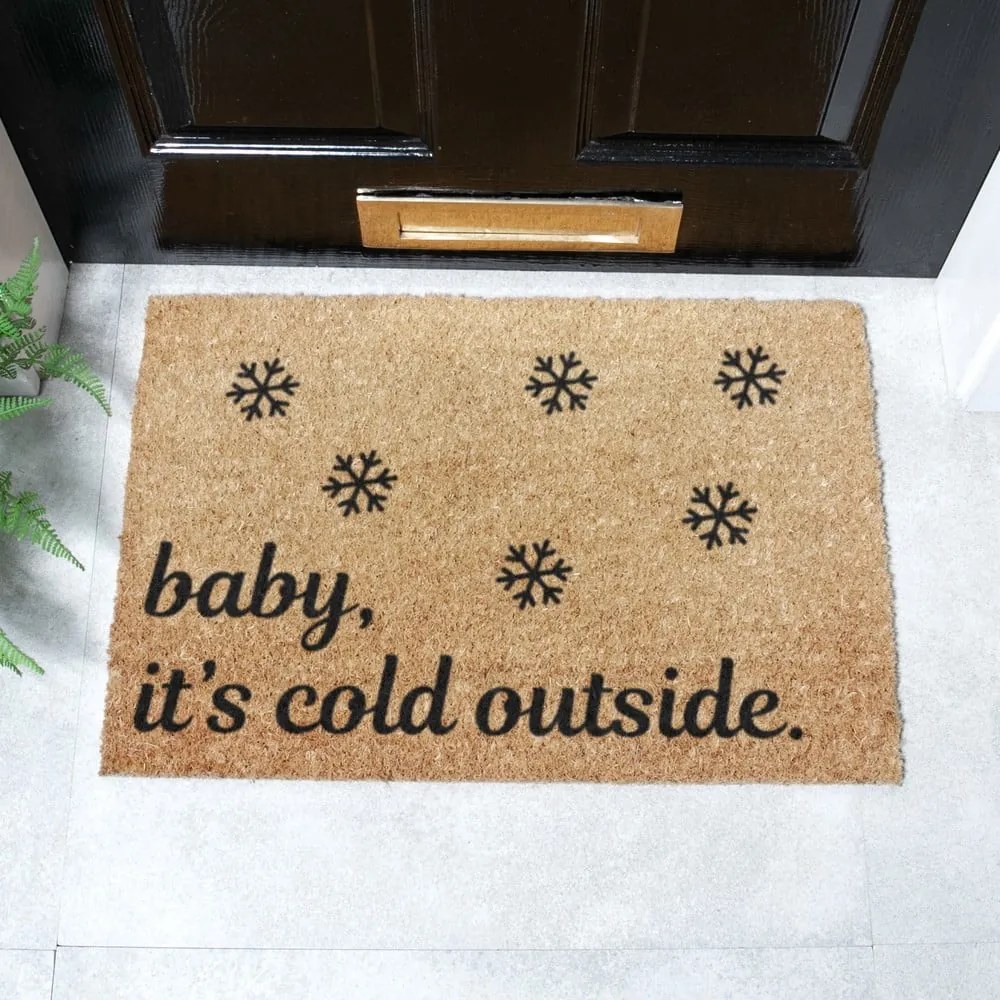 Wycieraczka ze świątecznym motywem z włókna kokosowego 40x60 cm Baby It's Cold Outside – Artsy Doormats