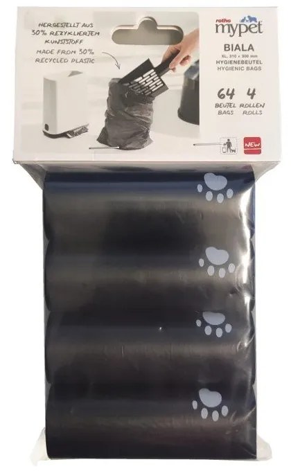 Czarne woreczki na żwirek do kuwety zestaw 4 szt. 11x18 cm Biala – Rotho