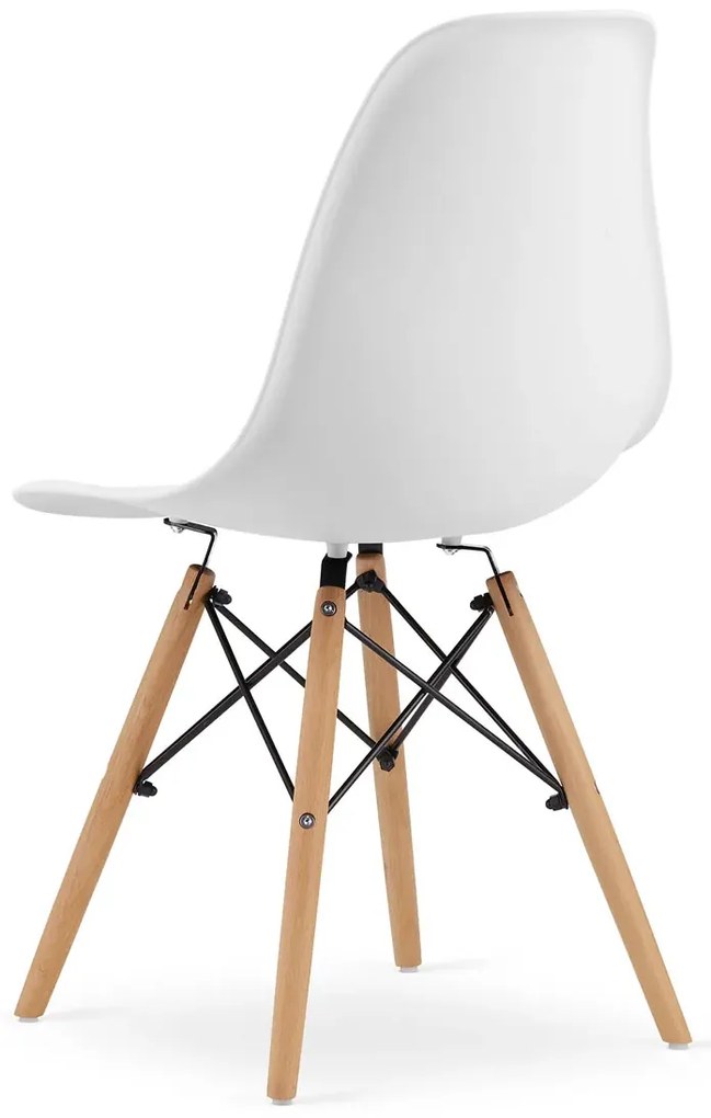 Białe minimalistyczne krzesło skandynawskie - Sopi 4X