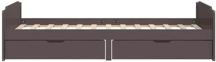 Łóżko drewniane z szufladami ciemny brąz 90x200 K5-D39