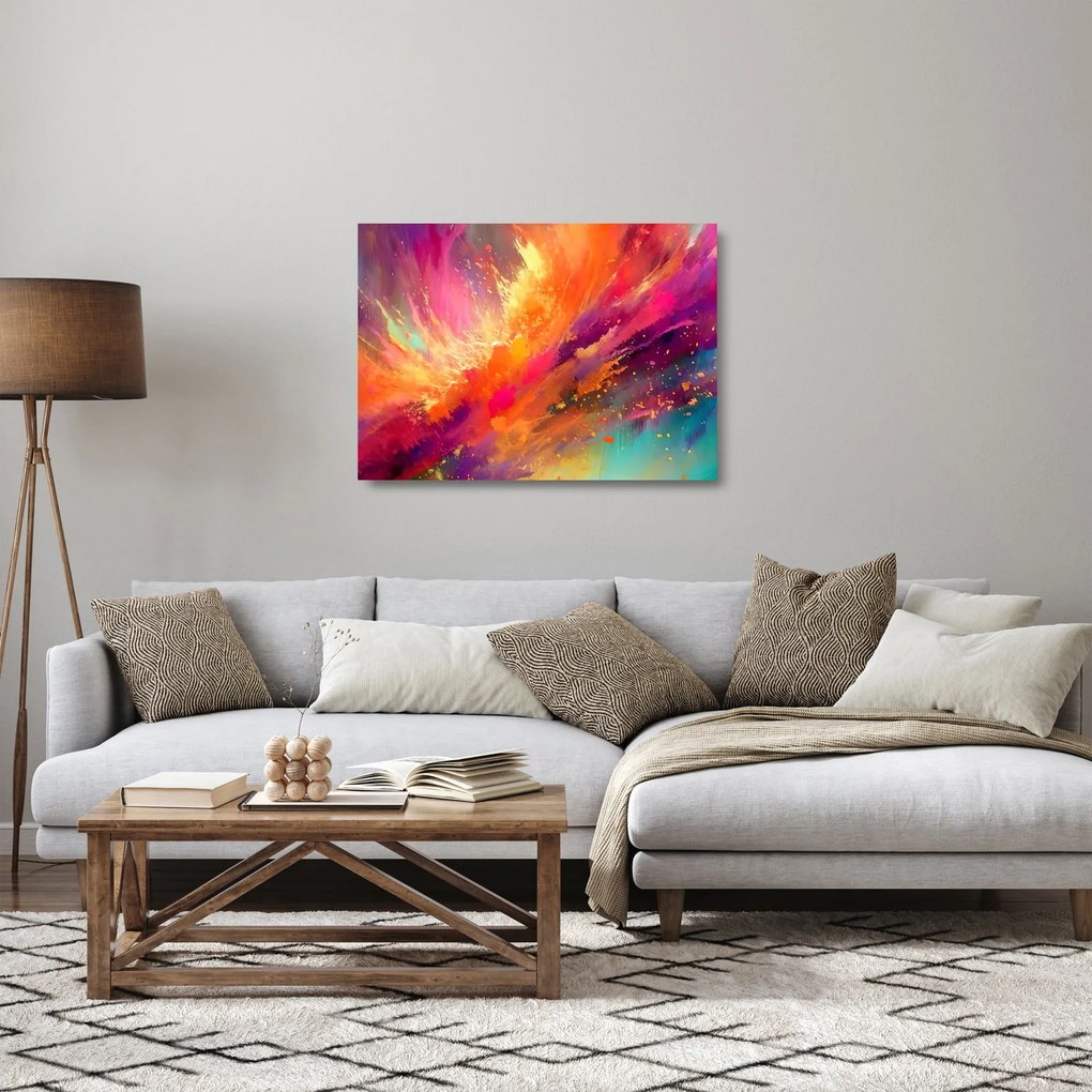 Obraz na szkle - Dynamiczna abstrakcja (70x50 cm)