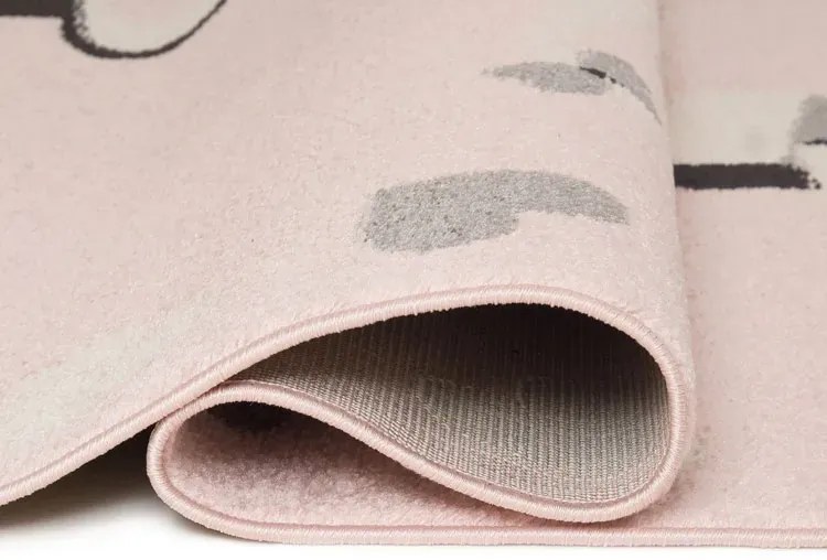 Różowy dywan dziecięcy z króliczkiem w kapeluszu G2-C29