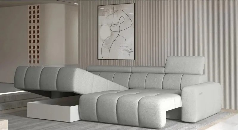 Narożnik ENZO S z elektryczną regulacją siedziska oraz z funkcją spania WERSAL