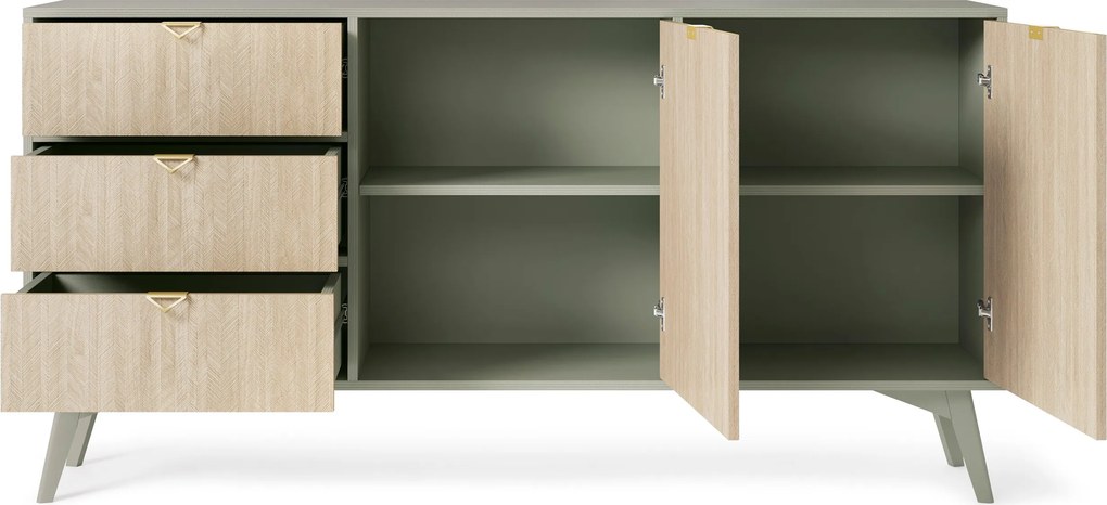 Komoda FORESTA 158 cm do Salonu Sypialni Odcienie zieleni