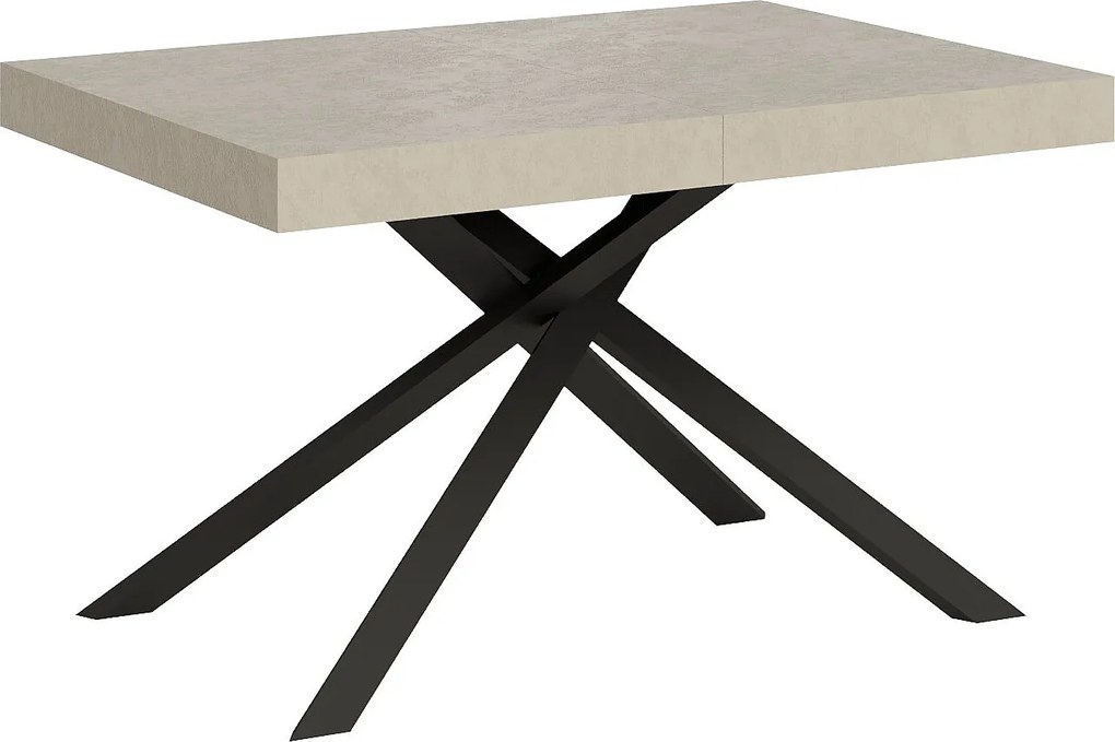 Stół rozkładany 120/204x80 cm Karida kaszmir nogi antracytowe