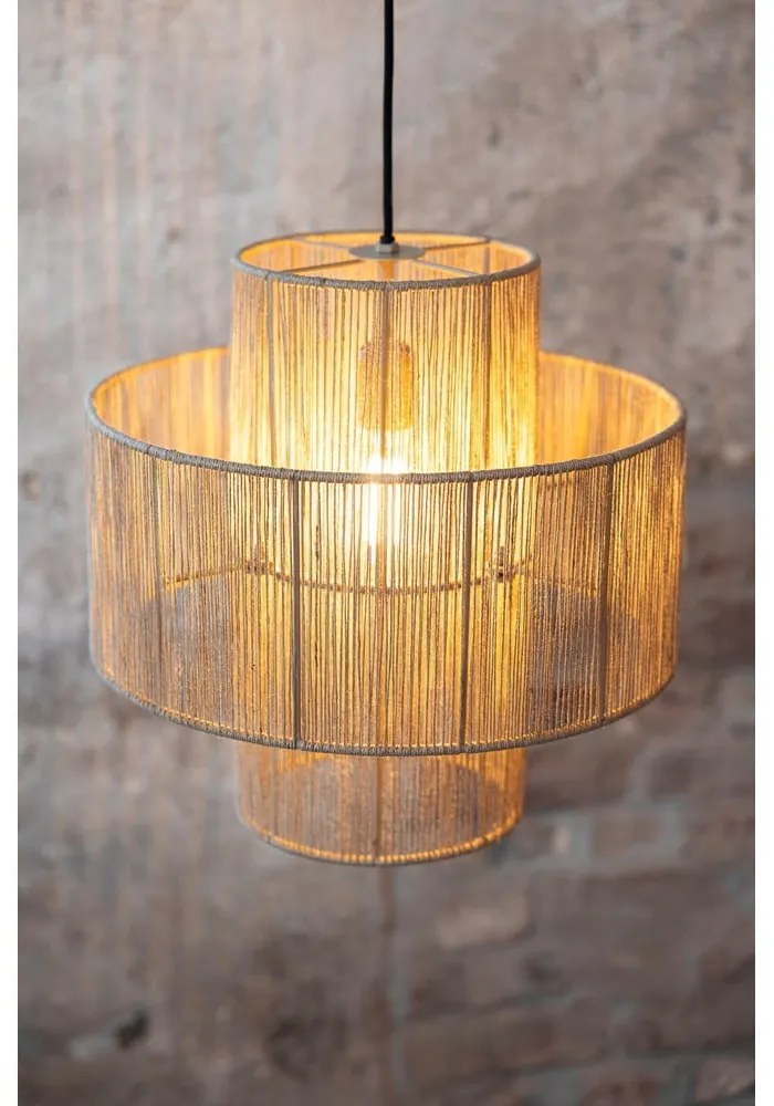 Lampa wisząca z kloszem z juty ø 40 cm Soga – Markslöjd