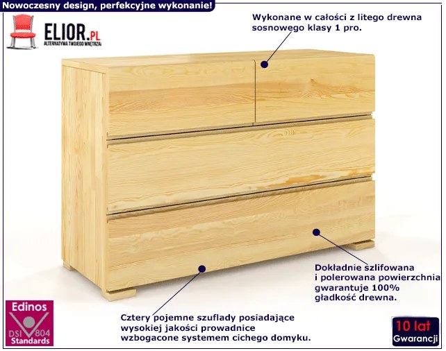 Komoda drewniana z szufladami Verlos 3S - Manus