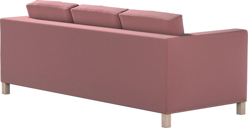 Pokrowiec na sofę Karlanda 3-osobową nierozkładaną, krótki kolor fioletowy tkanina welwetowa