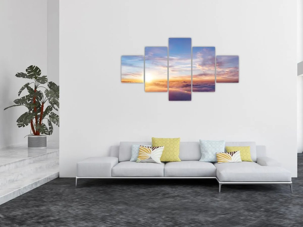 Obraz - Zachód słońca ponad chmurami (125x70 cm)