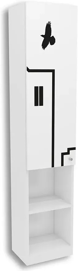 Biały regał dla nastolatka R7-N87