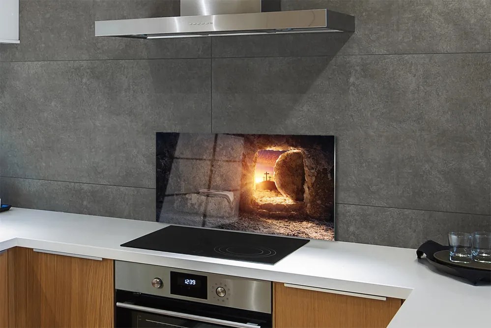 Szklany Panel Światło Wpadające do Groty