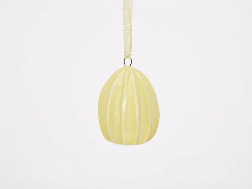 Wiszące porcelanowe jajko PASTELLA - różne kolory Kolor: Żółty
