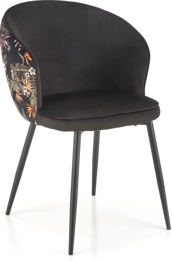 Krzesło z podłokietnikami K506 z wzorem z tyłu oparcia