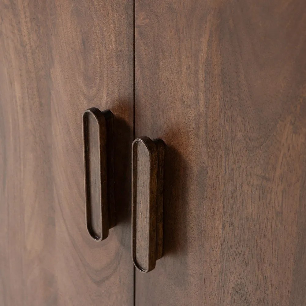 Szafka z litego drewna mango w ciemnym naturalnym kolorze 85x150x35 cm Liya – WOOOD