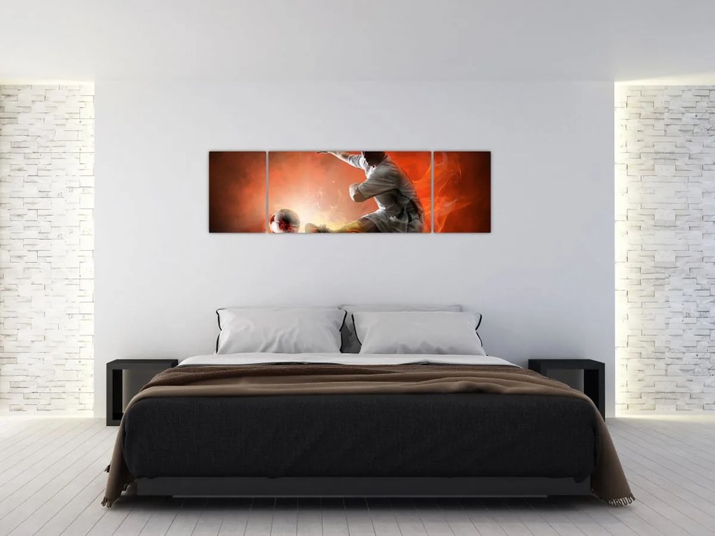 Obraz - Piłkarz (170x50 cm)