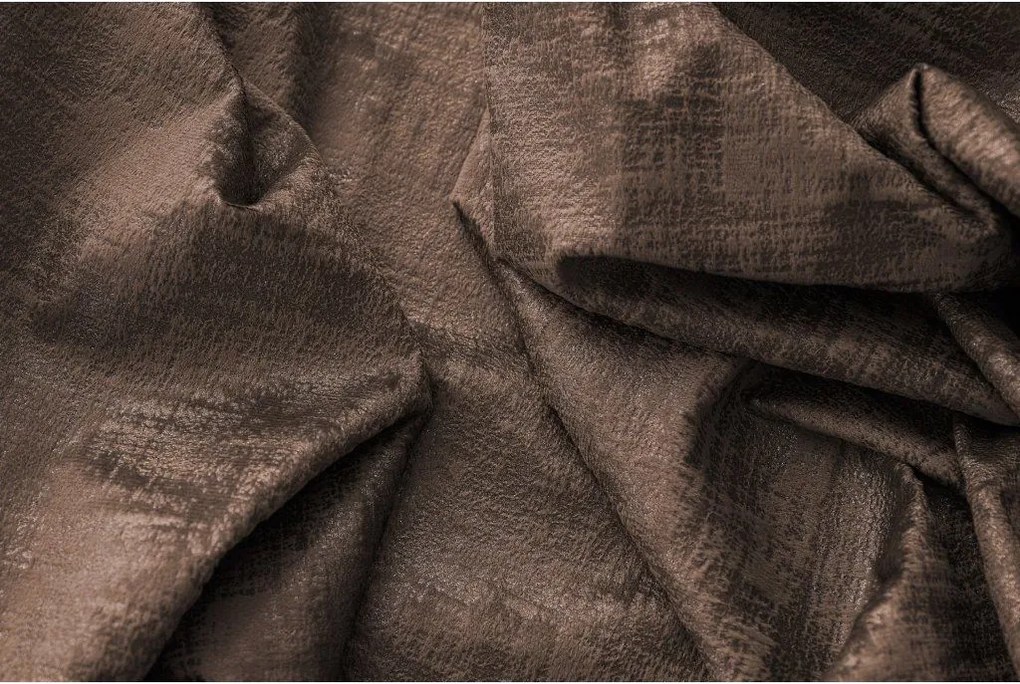 Zaciemniająca zasłona LOOM VELVET 140x250 cm, brązowa Zawieszanie: Metalowe pierścienie