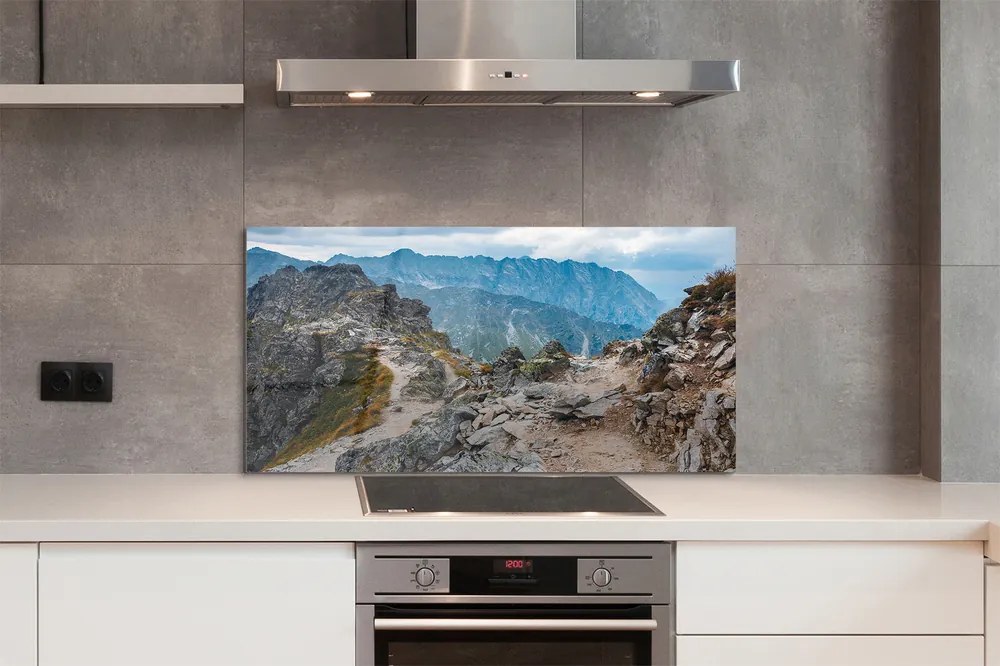 Szklany Panel Majestatyczne Pasmo Górskie