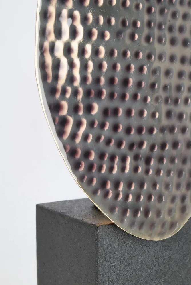 Antracytowa metalowa lampa stołowa z metalowym kloszem (wysokość 46 cm) Neev – Bizzotto