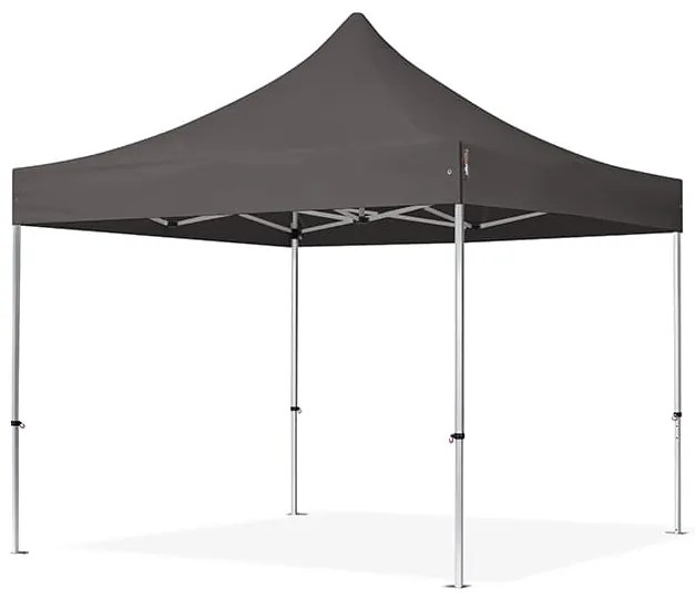 TOOLPORT 3x3 m Namiot Ekspresowy PROFESSIONAL Alu 40 mm, ze ścianami bocznymi, okna panoramiczne , ciemnoszary - (600150)