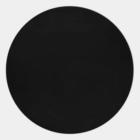 Dywan pluszowy Pouffy czarny koło 120 cm x 120 cm