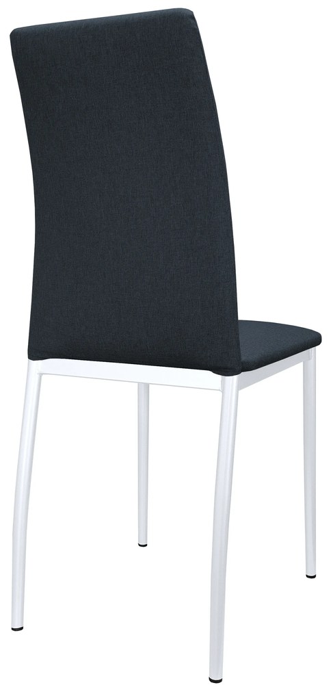 Krzesło tapicerowane ALAN stelaż biały Sawana 80