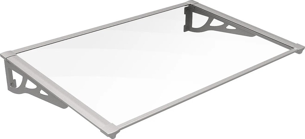 Zadaszenie KEPLER  z aluminium - 120*90*22cm - Srebrne