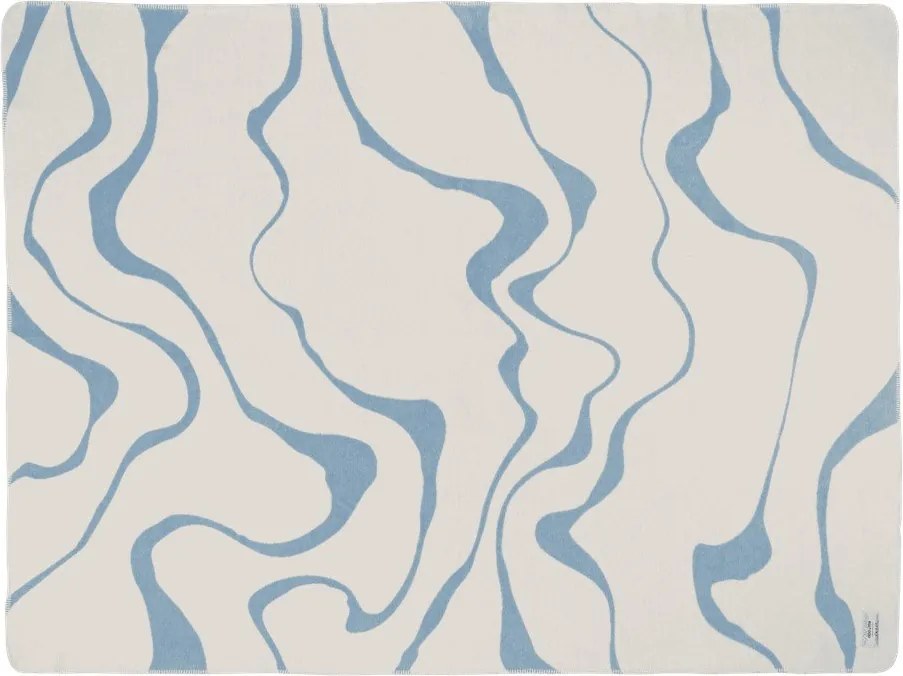 Niebiesko-kremowy koc 150x200 cm Felu – noo.ma