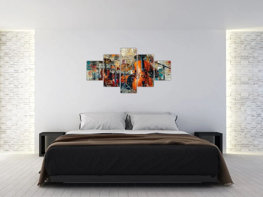 Obraz - Instrumenty muzyczne (125x70 cm)