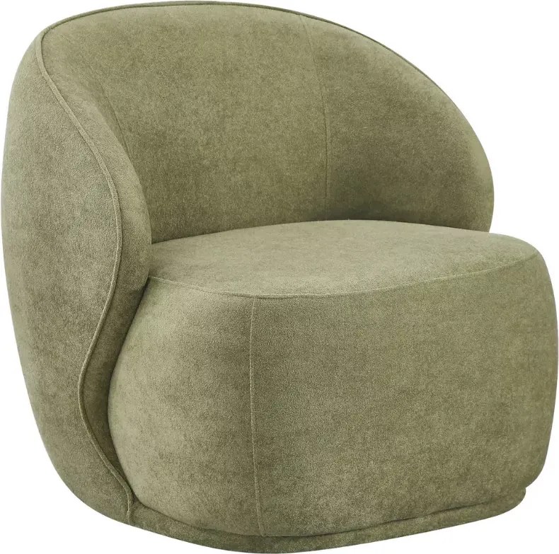 Fotel Cocon do salonu i sypialni z miękkim siedziskiem i designerską tkaniną bouclé