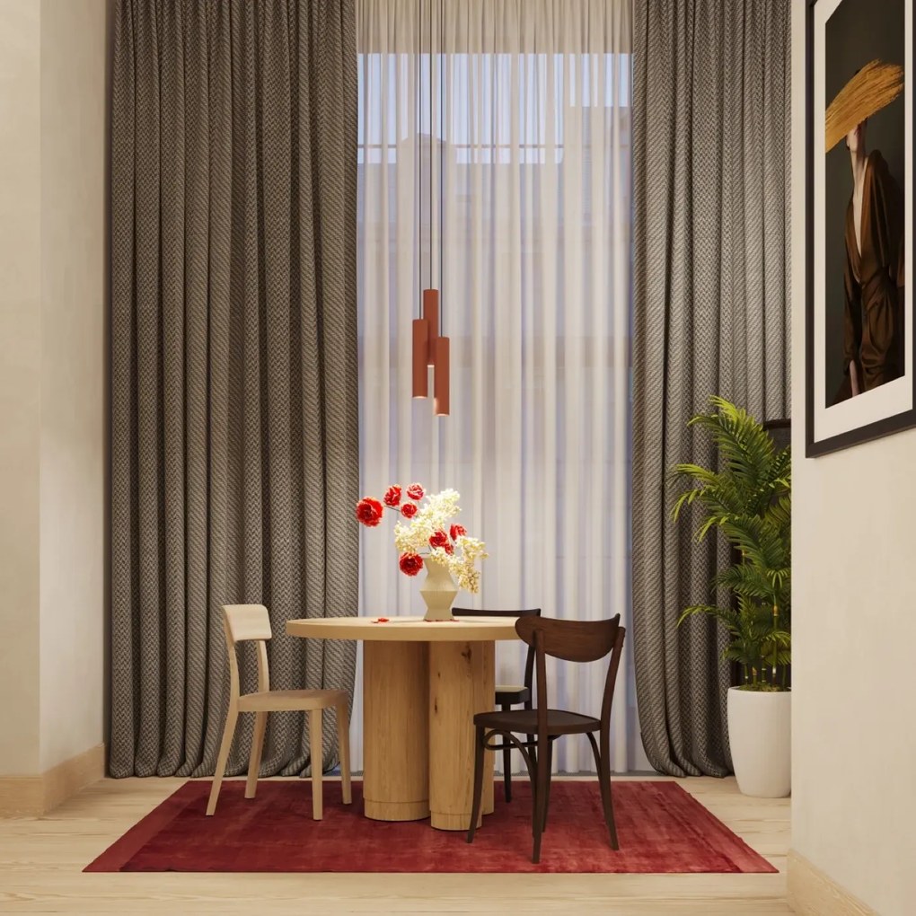 Lampa wisząca LAGOS 1 ochra czerwona SOLLUX LIGHTING