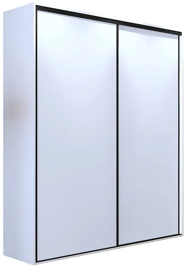 Szafa przesuwna biała + czarne paski B4-F91