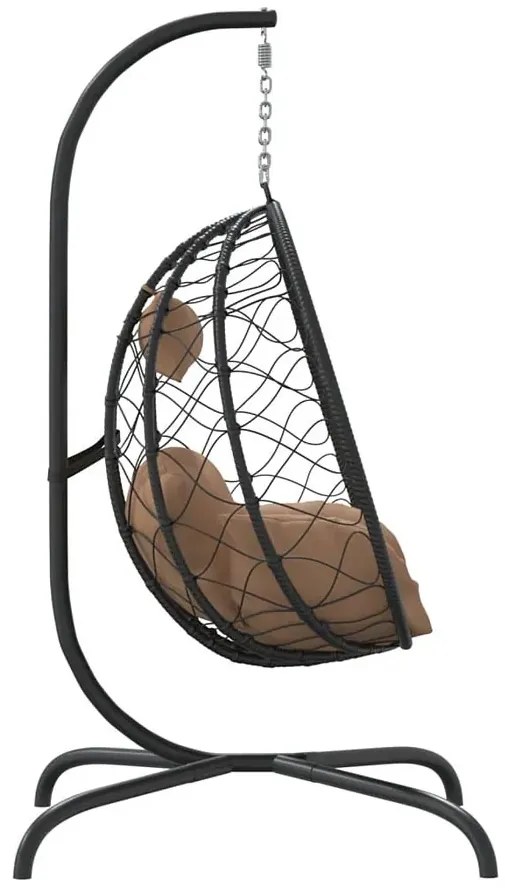 Wiszący fotel ogrodowy typu kokon taupe H6-L32