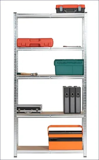 Metalowy srebrny regał do piwnicy 180 cm D6-W91