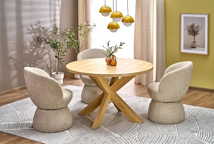 Nowoczesne beżowe krzesło obrotowe P3-K57