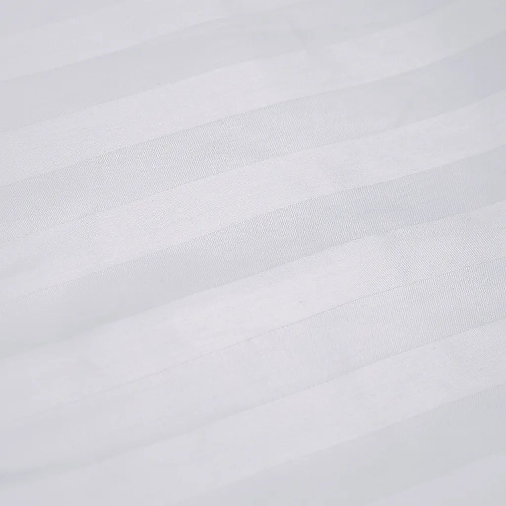 PrzytulneMieszkanie.pl PrzytulneMieszkanie.pl Pościel hotelowa ATLAS GRÁDL STANDARD biała - prążek 2cm czesana bawełna