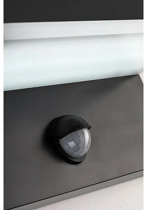 Rabalux 77115 zewnętrzna lampa ścienna LEDZaragoza, z czujnikiem, 9 W, IP54, czarna