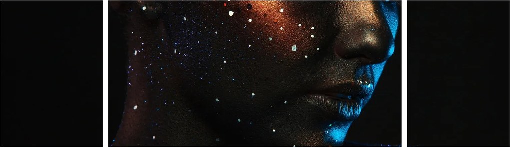 Błyszczący obraz kobiety (170x50 cm)