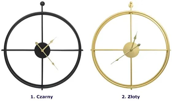 Nowoczesny elegancki złoty zegar 52 cm C2-F67