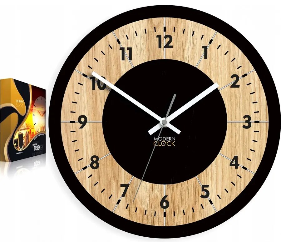 Zegar na ścianę nowoczesny efektowny okrągły cichy do kuchni salonu pokoju