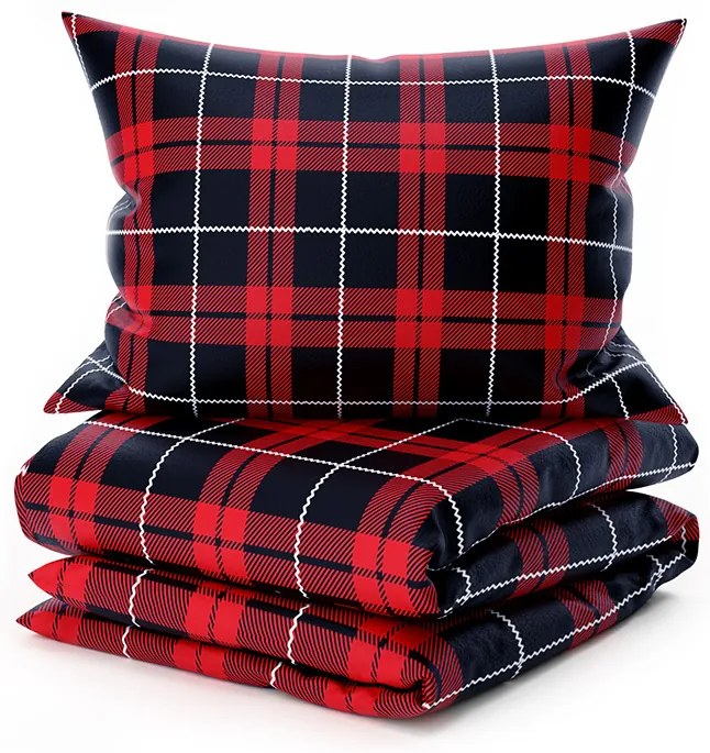 PrzytulneMieszkanie.pl PrzytulneMieszkanie.pl Pościel z mikropluszu ALBURY czerwona Rozmiar pościeli: 2 szt 70 x 90 cm | 200 x 220 cm