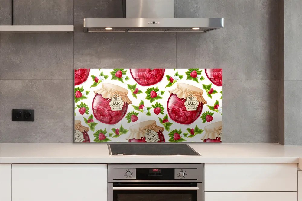 Panel szklany do Kuchni Domowe Powidła Malinowe