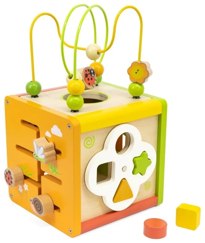 Viga drewniana kostka edukacyjna 5w1