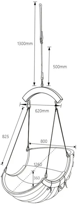Zielony fotel wiszący na taras D9-P57